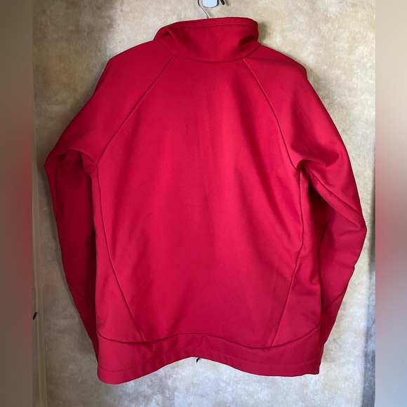 Columbia Red Fleece Lined Zip Front Casual Jacket Women’s Large - Picture 2 of 9